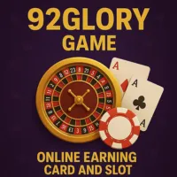 92Glory Game logo shows slots and card games