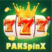 Pak Spin X Game logo shows slots game
